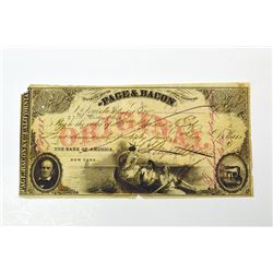 Page, Bacon & Co. Check 1855
