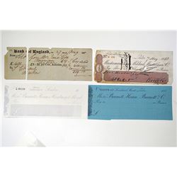 Checks and Receipts. 1845-1890s