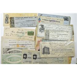 Various Checks without revenue stamps.