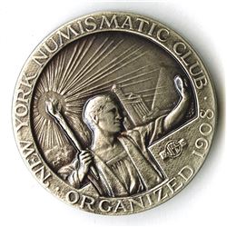 New York Numismatic Club Silver Medal