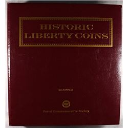 HISTORIC LIBERTY COIN SET: POSTAL COMMEM. SOCIETY, STAMP & COINS see description