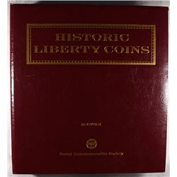 HISTORIC LIBERTY COIN SET: POSTAL COMMEM. SOCIETY, STAMP & COINS see description