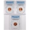 Image 1 : ( 3 ) PCGS GRADED MS-66 RED LINCOLN CENTS:  ( 2 )1964-D, ( 1 ) 1965