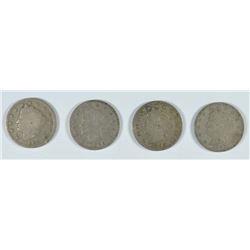 (4) 1895 V-NICKELS