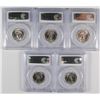 Image 2 : ( 5 ) 1961-D WASHINGTON QUARTERS, PCGS MS-64