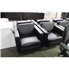 Image 2 : BLACK LEATHER CLUB STYLE RECEPTION CHAIR