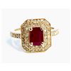 Image 1 : Natural Ruby 1.10ct / Diamond 0.35ct / 14K Rose Gold Ring 5.38gram
