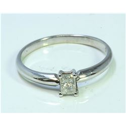 Diamond 0.16 ct Ring 14Kt White Gold 1.23 gr