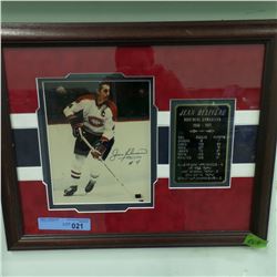 SIGNED JEAN BELIVEAU PHOTO (20X16)