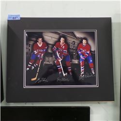 TRIPLE AUTOGRAPH MONTREAL CANADIENS PHOTO (20X17)