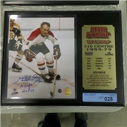 SIGNED HENRI RICHARD PLAQUE (15X12)