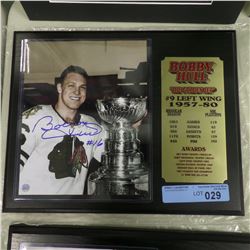 SIGNED BOBBY HULL PLAQUE (15X12)