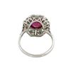 Image 3 : Art Deco Platinum Cabochon Ruby Diamond Ring