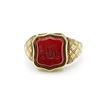 Image 1 : Victorian 18k Gold Carnelian Poison Ring
