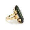 Image 2 : Art Deco Tourmaline Diamond 14k Gold Ring