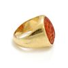 Image 2 : 14k Gold Carved Carnelian Ring