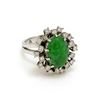 Image 1 : Jade Diamond 14k Gold Ring