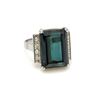 Image 1 : 8.5 ct Tourmaline Diamond Platinum Ring