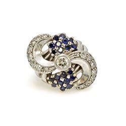 Diamond Sapphire 14k Gold Ring