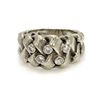 Image 1 : 18k Gold Diamond Braided Band Ring