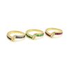 Image 1 : Set of 3 Multi Gemstone Gold Ring