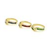 Image 2 : Set of 3 Multi Gemstone Gold Ring