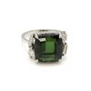 Image 1 : 6 ct Tourmaline Diamond 18k Gold Ring
