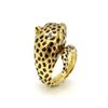 Image 3 : 14k Gold Enamel Leopard Ring