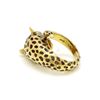 Image 4 : 14k Gold Enamel Leopard Ring