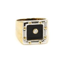 Moving Diamond 14k Gold Ring