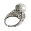 Image 3 : 2.92 ct Diamond and Pearl Platinum Ring, GIA