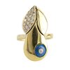 Image 1 : Tenthio 18k Gold Diamond Enamel Ring