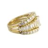 Image 2 : Three Row 18k Gold Diamond Ring
