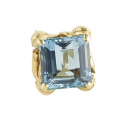 Extra Large Aquamarine 18k Gold Ring