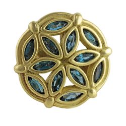 18k Gold Colored Stone Ring