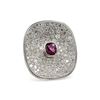 Image 1 : Platinum Diamond Ruby Large Ring