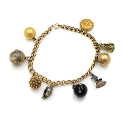 Victorian 14k Gold Charm Bracelet