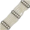 Image 2 : 6-Strand Pearl Diamond Bracelet