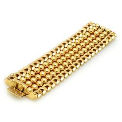 Retro Wide 18k Gold Bracelet
