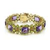 Image 1 : Amethyst Peridot 14k Gold Bracelet
