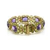 Image 2 : Amethyst Peridot 14k Gold Bracelet