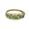 Image 1 : 18k Gold Turquoise Bangle Bracelet