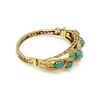 Image 2 : 18k Gold Turquoise Bangle Bracelet