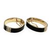 Image 1 : Pair of Victorian 14k Gold Enamel Bangle Bracelet