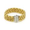 Image 1 : 18k Gold Weaved Bracelet with Diamond Clasp