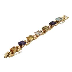 18k Gold Gem Set Bracelet