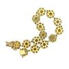 Image 2 : Peridot Citrine 14k Gold Flower Motif Bracelet