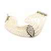 Image 1 : 8-Strand Pearl Diamond Bracelet