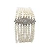 Image 2 : 8-Strand Pearl Diamond Bracelet