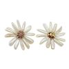 Image 2 : Pair of 14k Gold Pearl Ruby Earrings